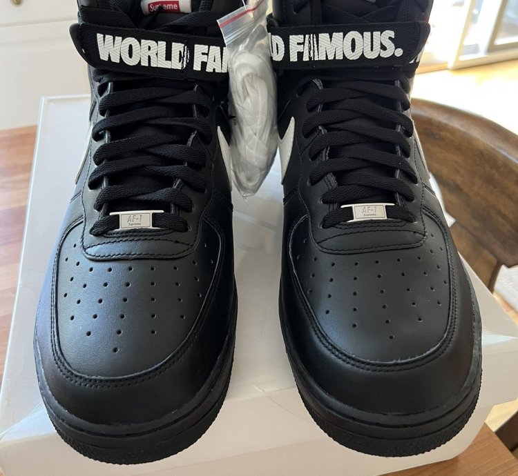 Supreme Nike Air Force 1 High World Famous Black