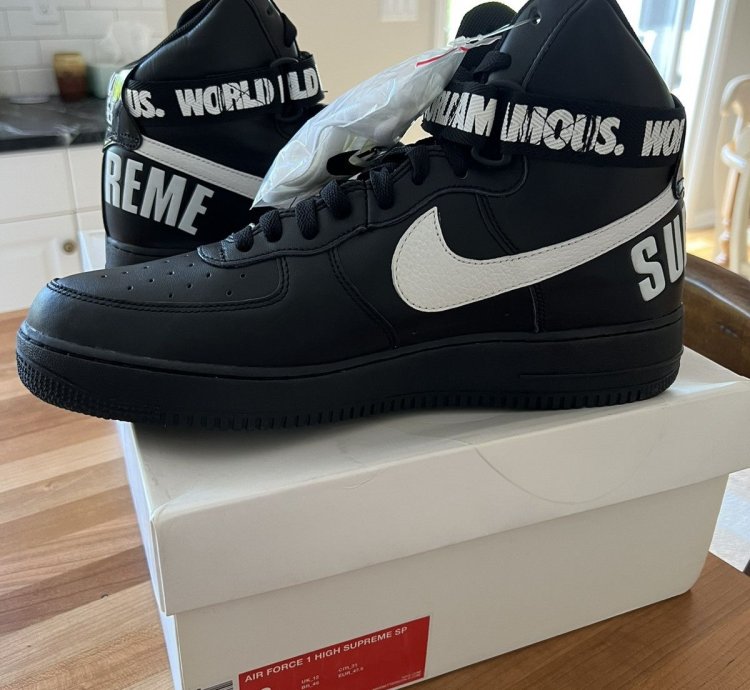 Supreme Nike Air Force 1 High World Famous Black