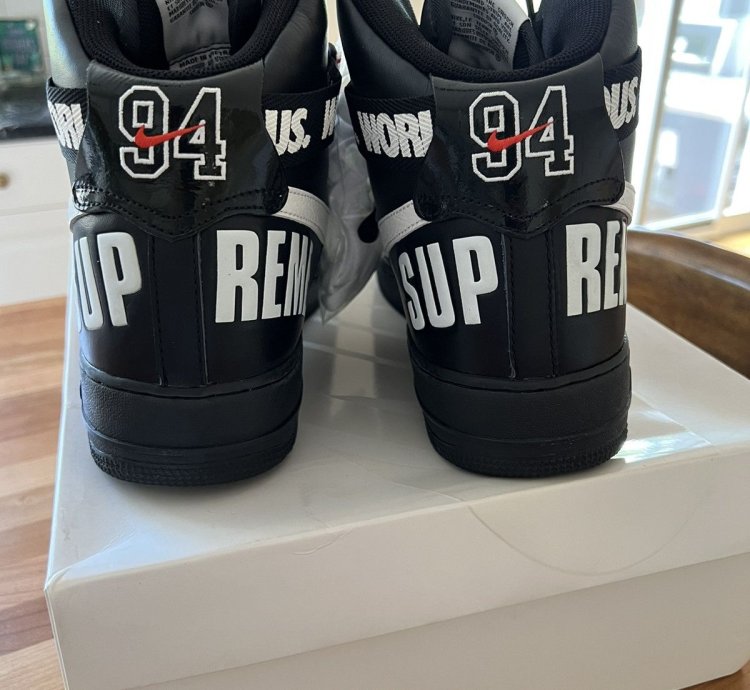 Supreme Nike Air Force 1 High World Famous Black