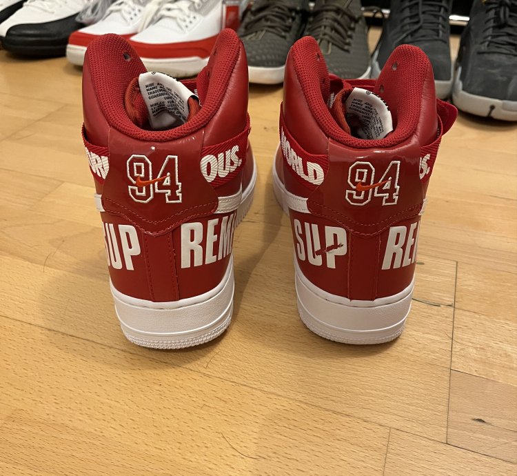 Supreme Nike Air Force 1 High World Famous Red 2014