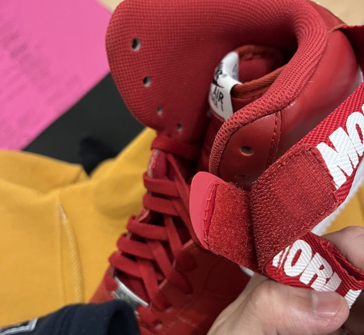 Supreme Nike Air Force 1 High World Famous Red 2014