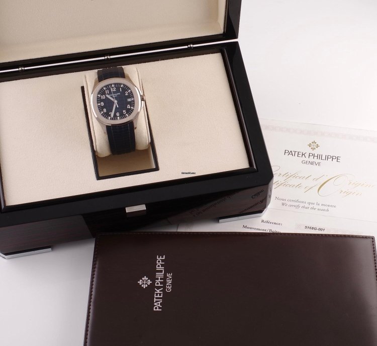 Patek Philippe Aquanaut 5168g-001 18k White Gold Blue Dial