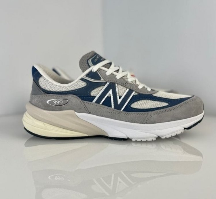 Newbalance 990 V6 Grey Navy Running Shoes