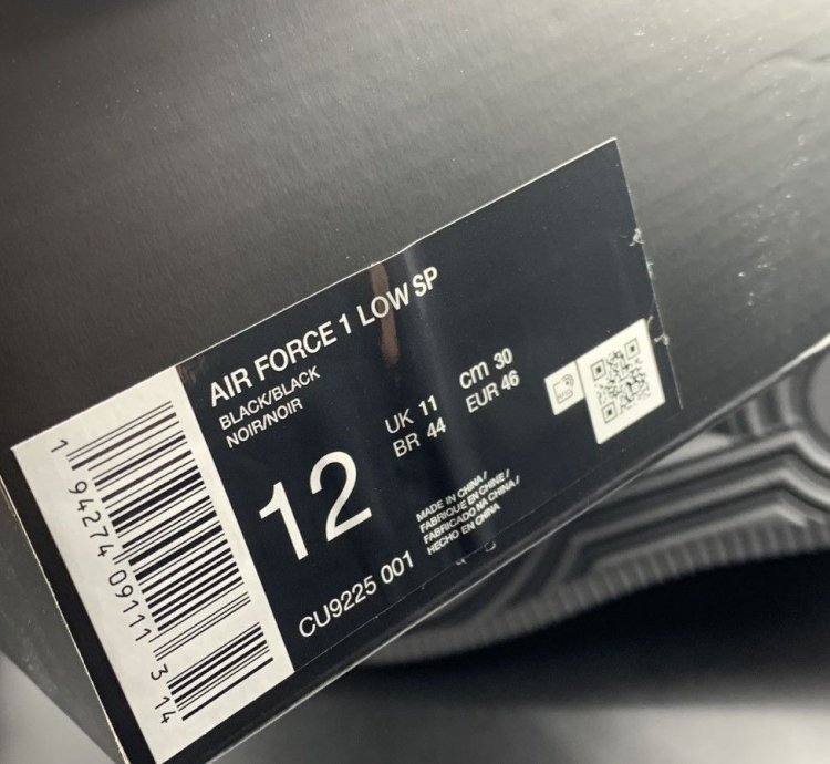 Supreme Nike Air Force 1 Low - Size 12