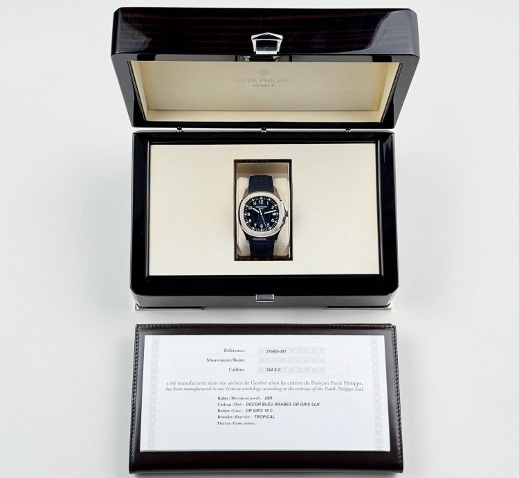 Patek Philippe Aquanaut 5168g-001 White Gold Blue Dial