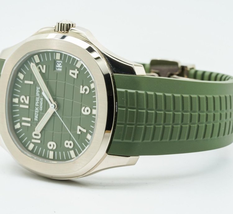 Patek Philippe Aquanaut 5168g-010 5168g White Gold Khaki Green 2021 Fa