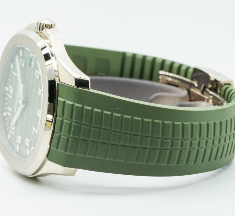 Patek Philippe Aquanaut 5168g-010 5168g White Gold Khaki Green 2021 Fa