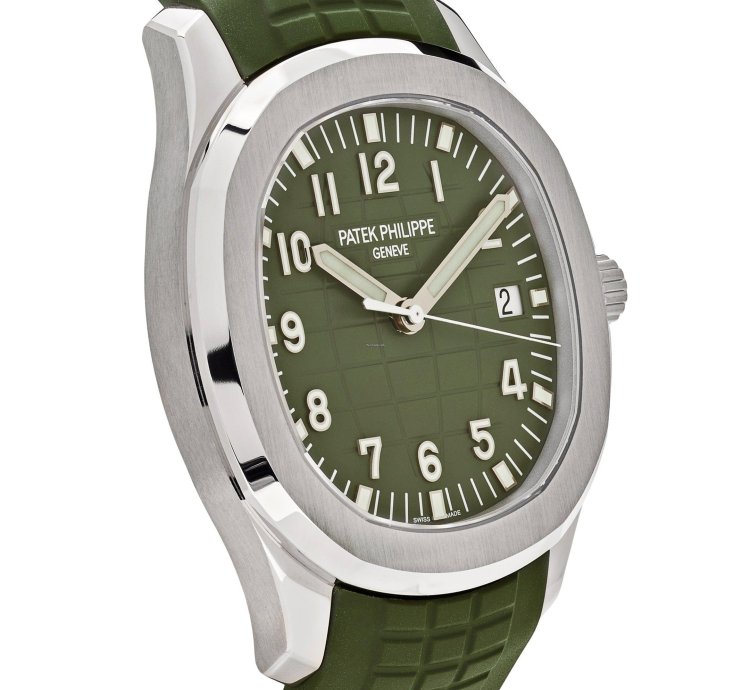Patek Philippe Aquanaut 5168g-010 Jumbo White Gold Khaki Green