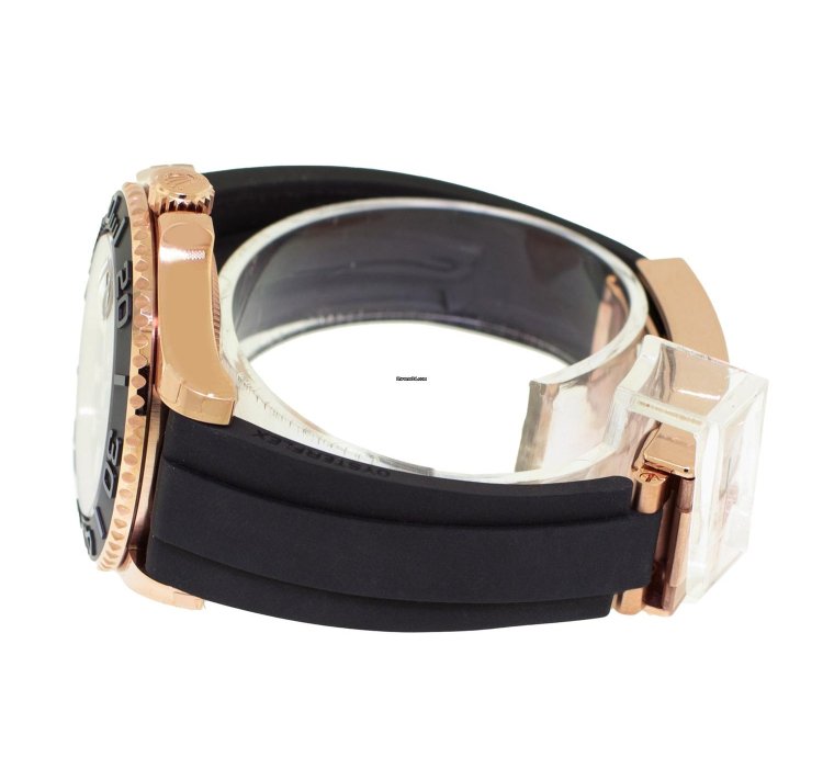 Rolex Yacht-master 37 37mm Rose Gold Black Dial Black Bezel 268655