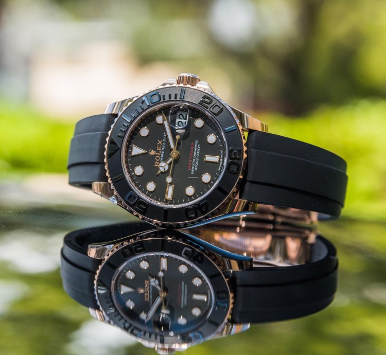 Rolex Yacht-master 37 37mm Rosegold Oysterflex