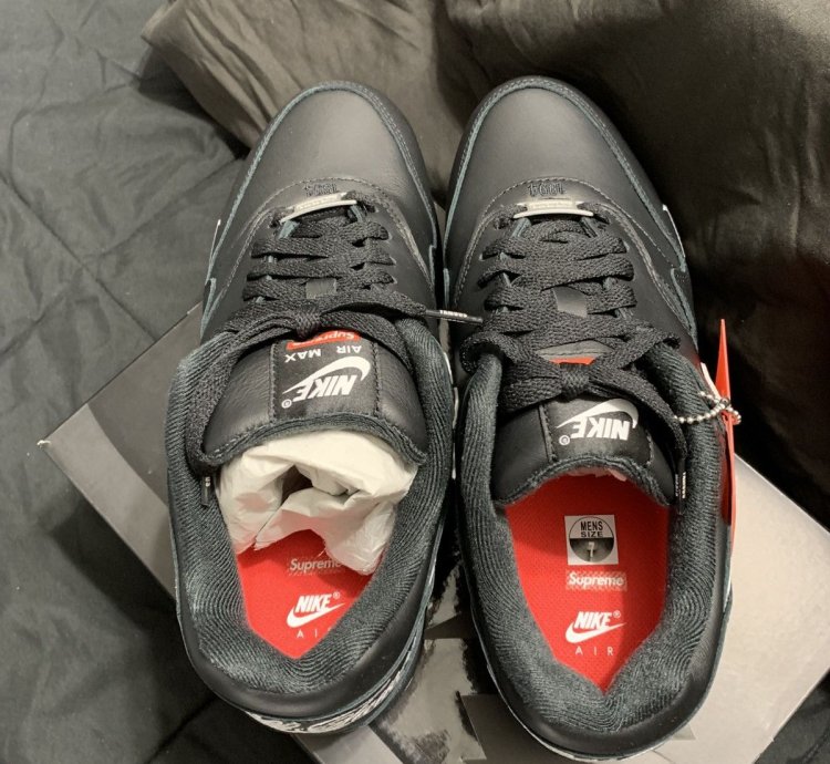 Supreme Nike Air Max 1 87 Sp Black White - Size 7