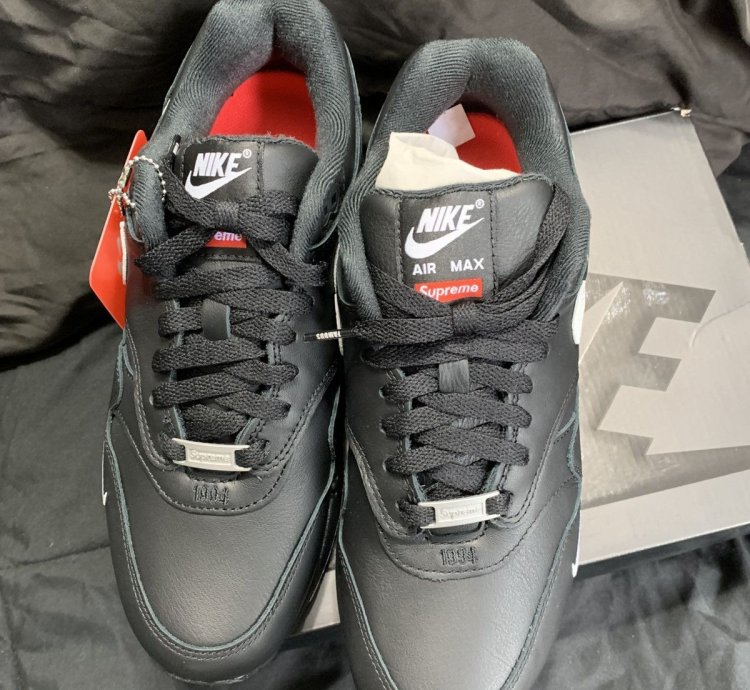 Supreme Nike Air Max 1 87 Sp Black White - Size 7