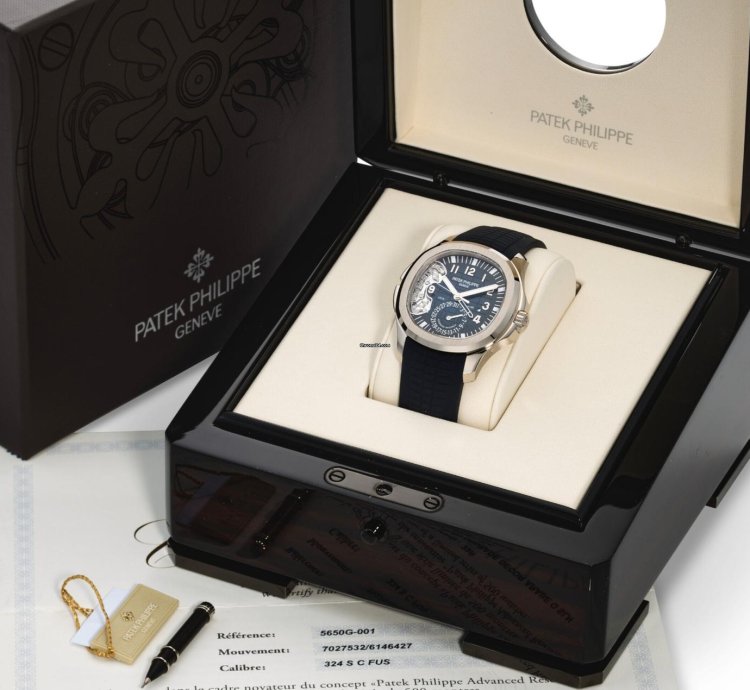 Patek Philippe Aquanaut 5650g 2017 Sehr Gut Full Set Travel Time Advanced Research Aquanaut