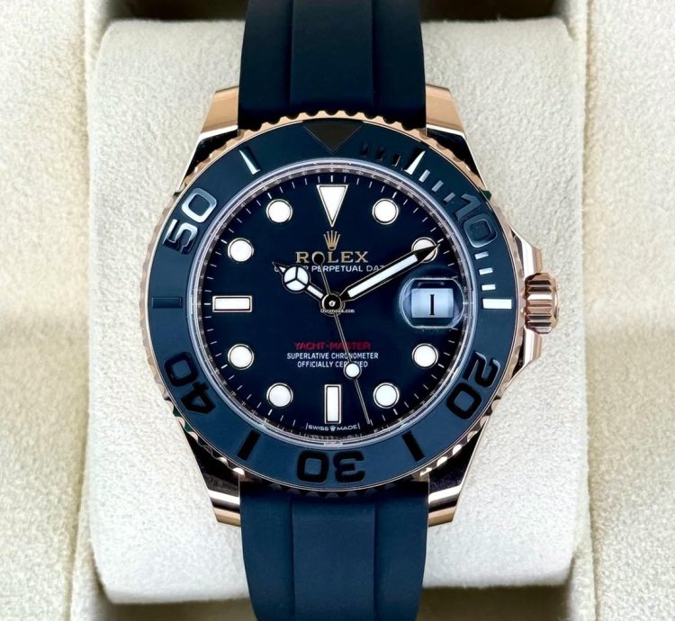Rolex Yacht-master 37 New 2024 Yacht-master 37mm 268655 Rose Gold Black Dial