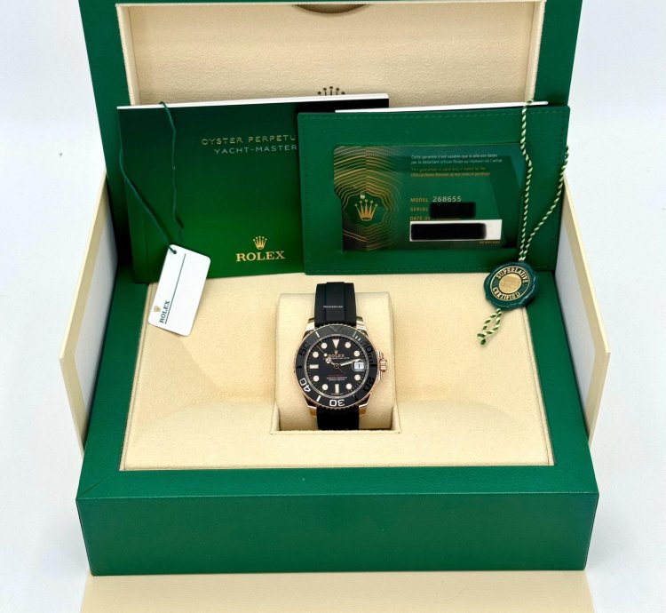 Rolex Yacht-master 37 New 2024 Yacht-master 37mm 268655 Rose Gold Black Dial