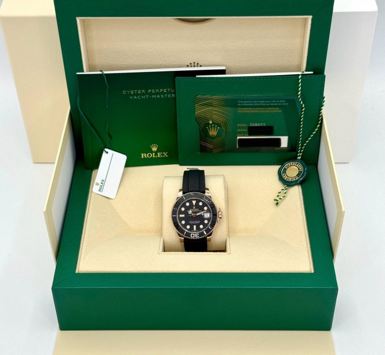 Rolex Yacht-master 37 New 2024 Yacht-master 37mm 268655 Rose Gold Black Dial