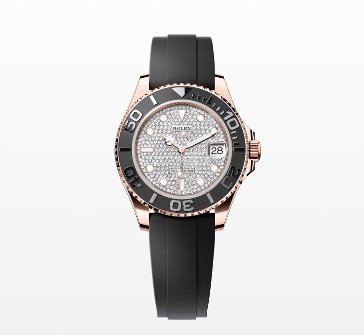 Rolex Yacht-master 37 Paved Diamond Dial Unworn