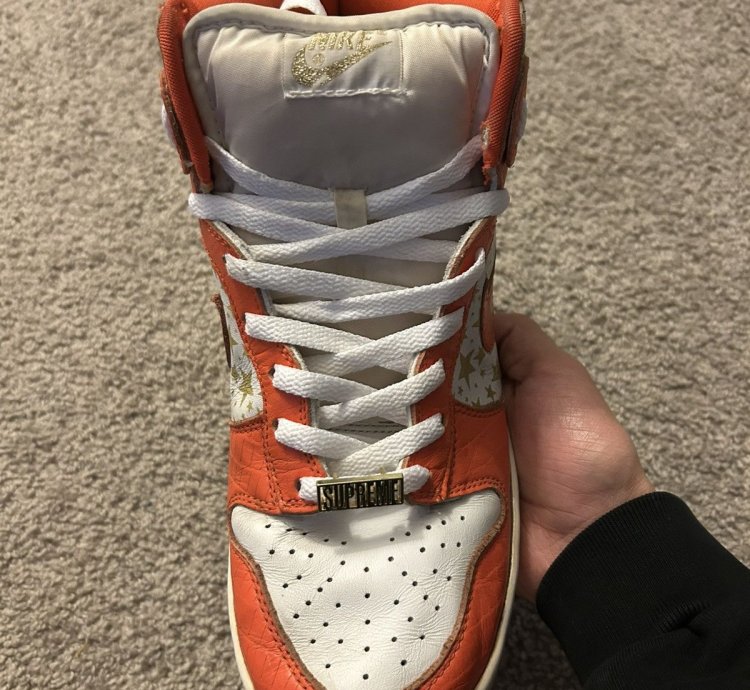 Supreme Nike Dunk High Pro Sb Orange Size 9 5