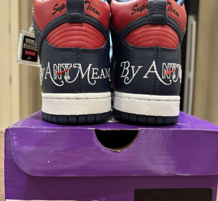 Supreme Nike Dunk Sb High By Any Means Blue