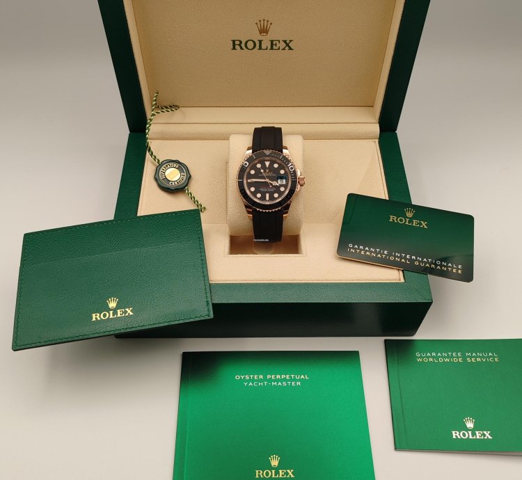 Rolex Yacht-master 40 126655 Gold Rose New 2024 Oysterflex Full Set