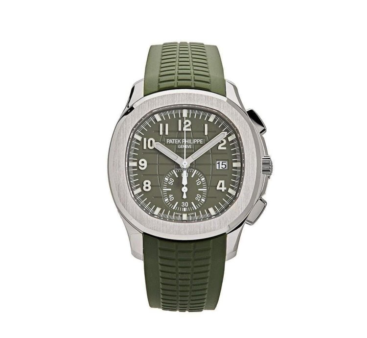 Patek Philippe Aquanaut 5968g-010 Chronograph White Gold Khaki Green 2022