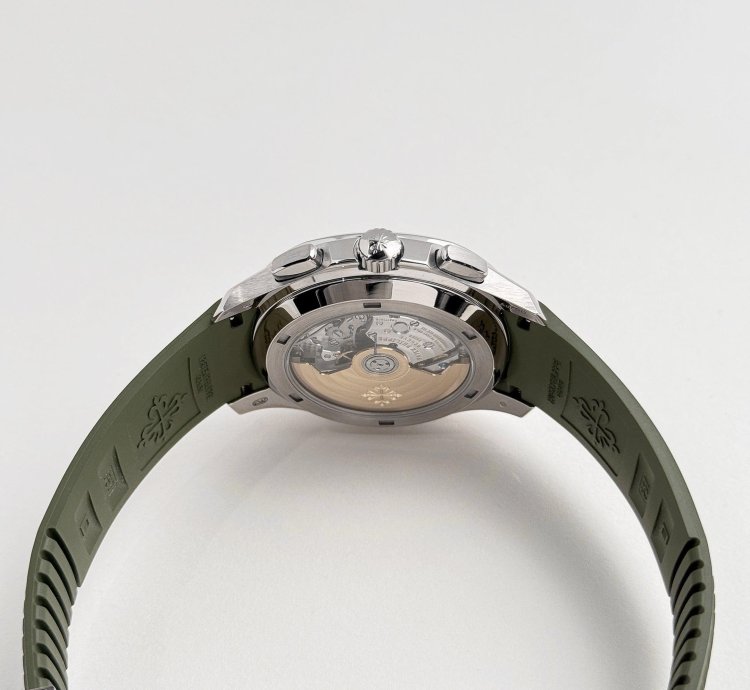 Patek Philippe Aquanaut 5968g-010 Chronograph White Gold Khaki Green 2022
