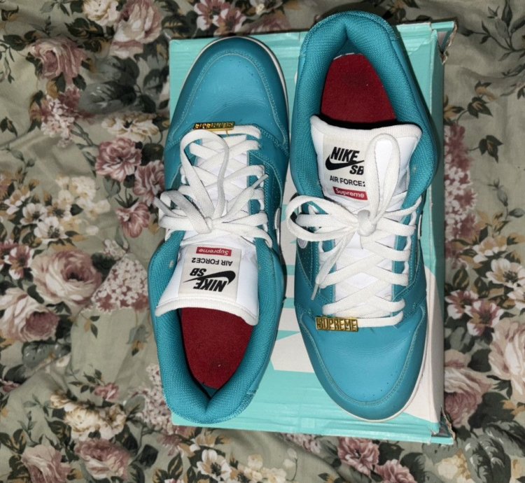 Supreme Nike Sb Af2 Low Teal