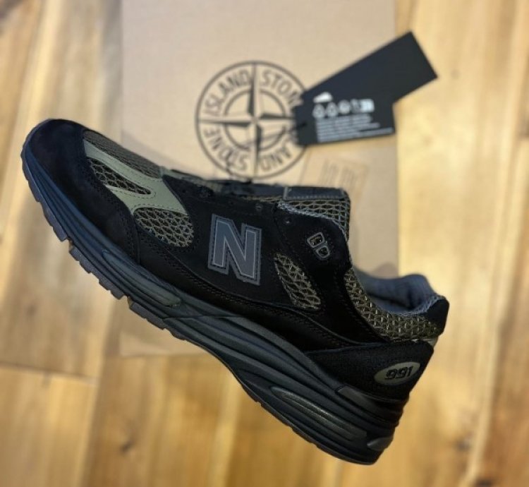 Newbalance X Stone Island 991v2 Black Grey Sneakers