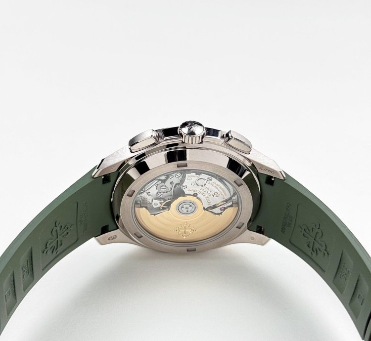 Patek Philippe Aquanaut 5968g-010 Chronograph White Gold Khaki Green Dial 2024