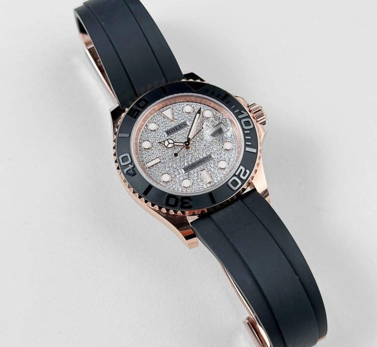Rolex Yacht-master 40 126655 Rose Gold Pave Diamond Dial 2023