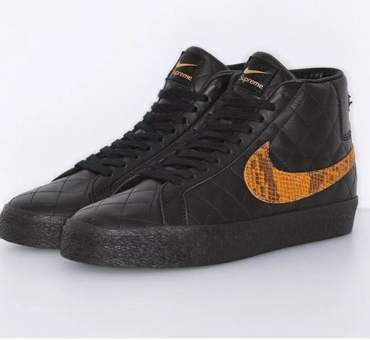 Supreme Nike Sb Blazer Mid Qs Black Size 10