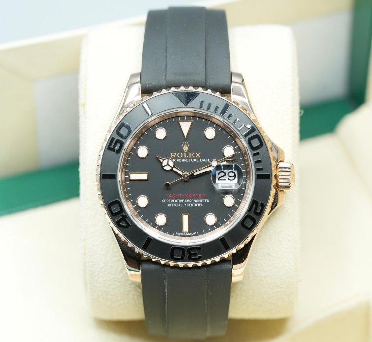 Rolex Yacht-master 40 2018 Rose Gold Yacht-master 40 Oysterflex Box And Papers 116655