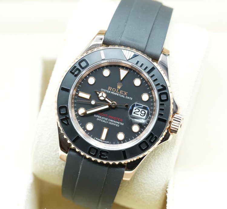 Rolex Yacht-master 40 2018 Rose Gold Yacht-master 40 Oysterflex Box And Papers 116655