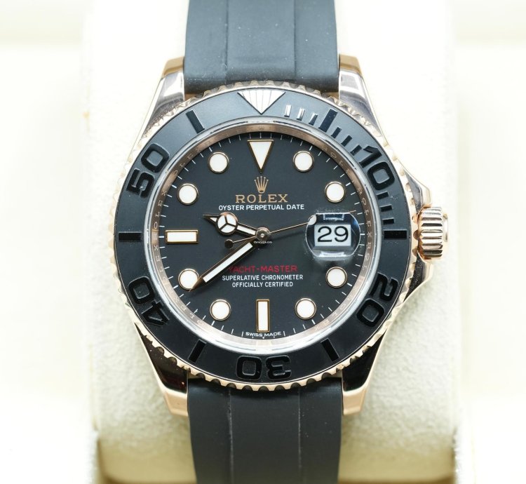 Rolex Yacht-master 40 2018 Rose Gold Yacht-master 40 Oysterflex Box And Papers 116655