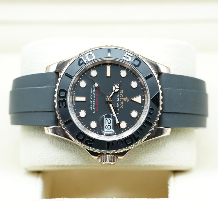 Rolex Yacht-master 40 2018 Rose Gold Yacht-master 40 Oysterflex Box And Papers 116655