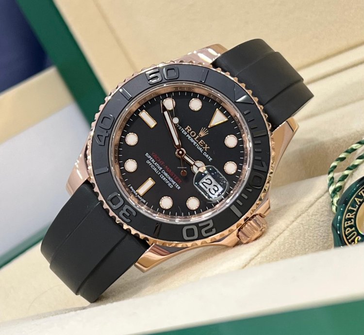 Rolex Yacht-master 40 2018 Rose Gold Yacht-master 40 Oysterflex Box And Papers 116655