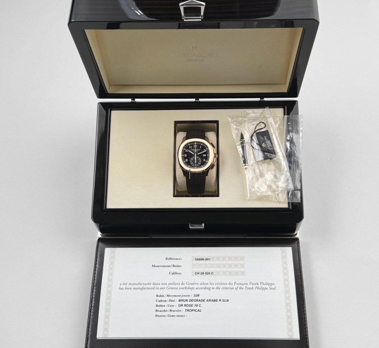 Patek Philippe Aquanaut 5968r-001 Chronograph Rose Gold Brown Dial 2023