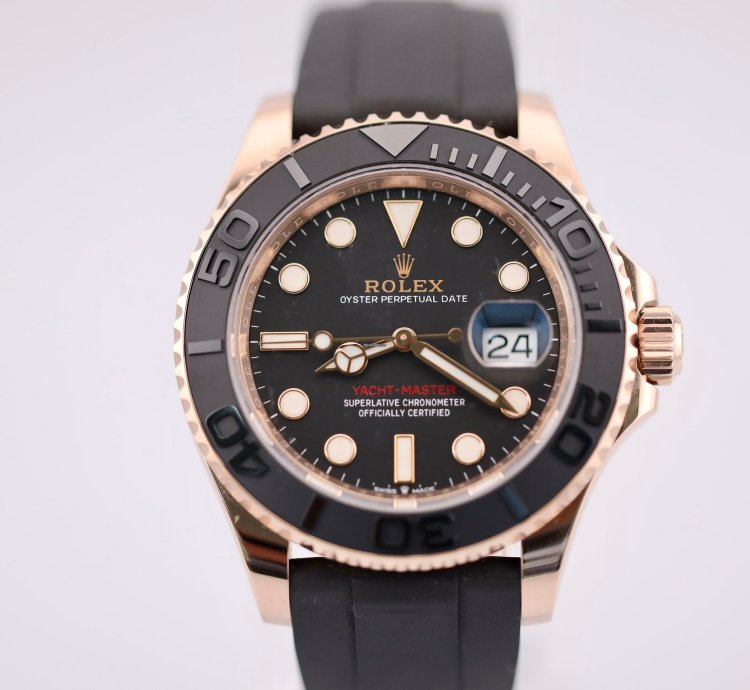 Rolex Yacht-master 40 2022 Rolex Rose Gold Oysterflex Yacht Master 40 126655
