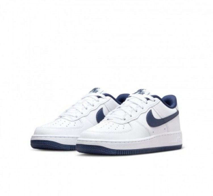 Nik E Air Force 1 Blanc Minuit Marine Sneakers