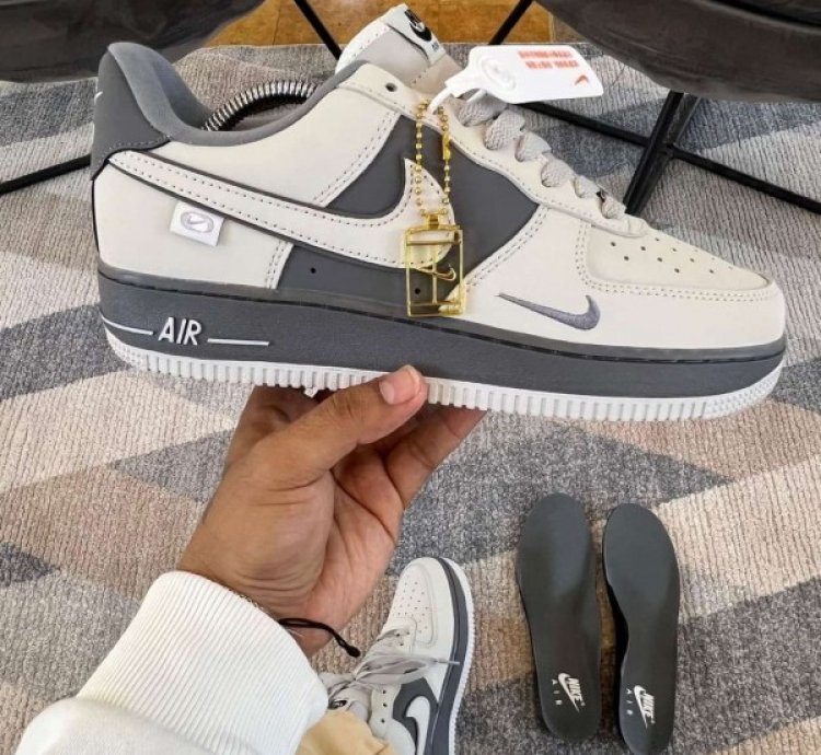 Nik E Air Force 1 Epic Grey Sneakers