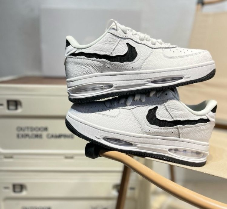 Nik E Air Force 1 Evo White Sneakers