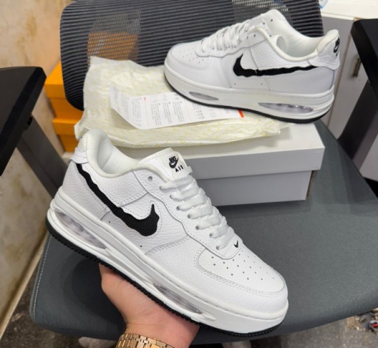 Nik E Air Force 1 Evo White Sneakers