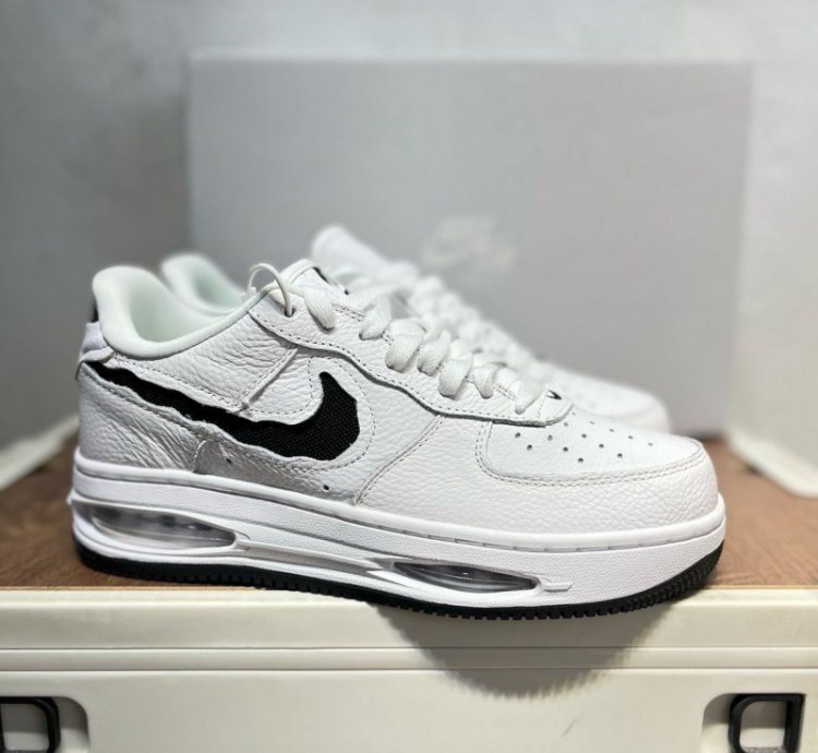 Nik E Air Force 1 Evo White Sneakers