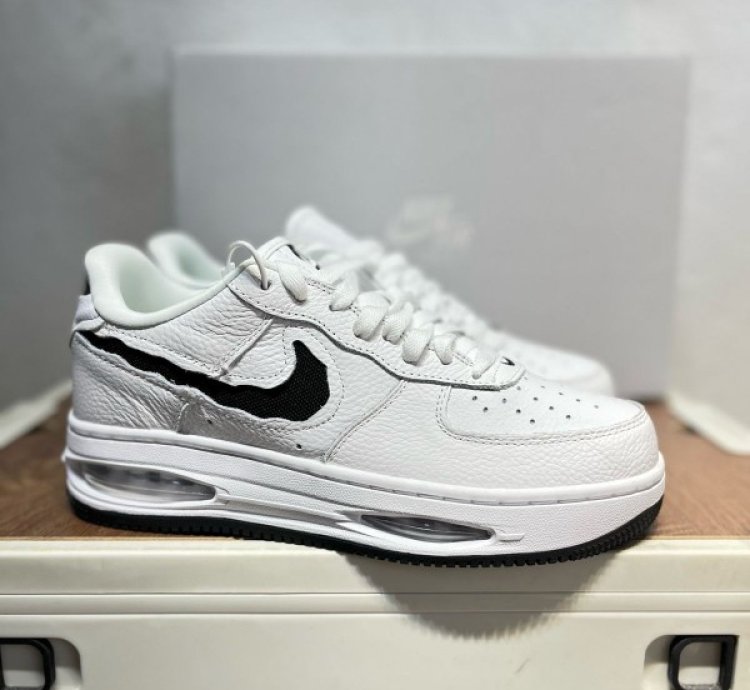 Nik E Air Force 1 Evo White Sneakers