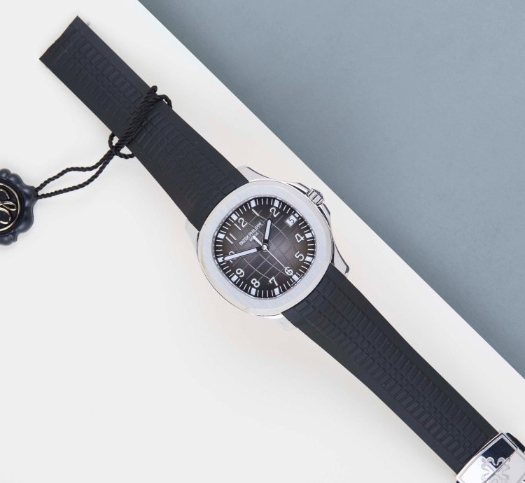 Patek Philippe Aquanaut Black Grey Dial - Steel Rubber Straps