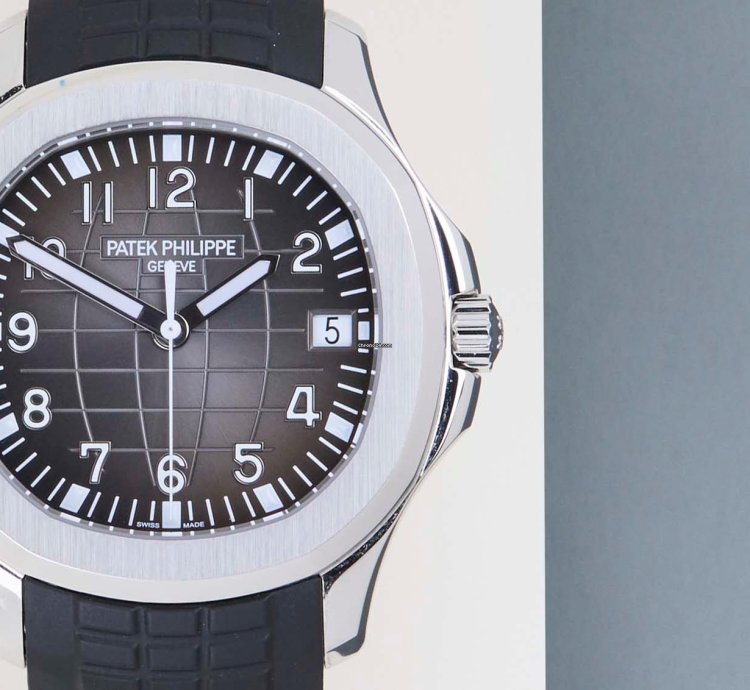Patek Philippe Aquanaut Black Grey Dial - Steel Rubber Straps