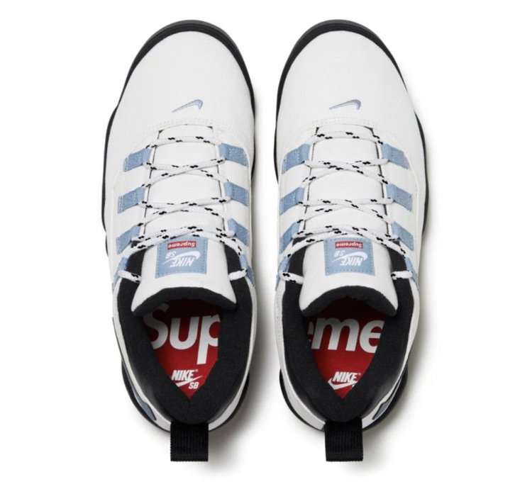 Supreme Nike Sb Darwin Low White Size 8 5 In Hand