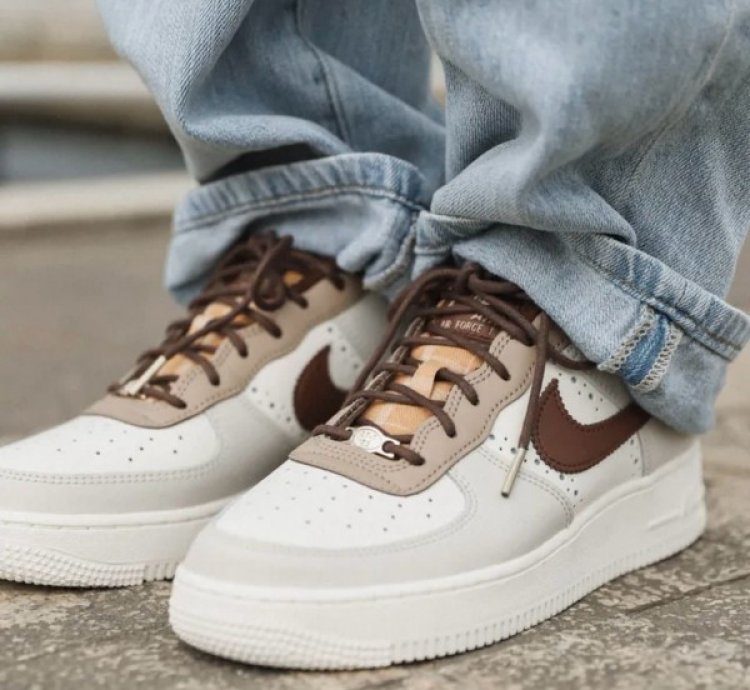 Nik E Air Force 1 Lv8 Brogue Wingtip Sneakers