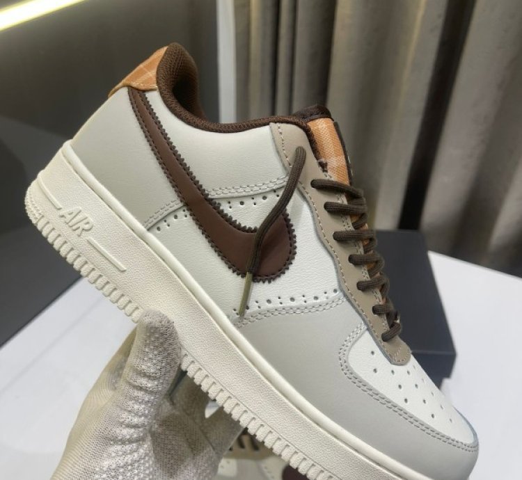 Nik E Air Force 1 Lv8 Brogue Wingtip Sneakers