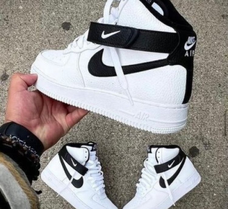 Nik E Air Force 1 Mid Utility White Basketball Sneakers